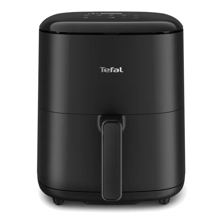 Tefal Easy Fry Max Heißluftfritteuse – 5-L-Airfryer, kompakt, für knusprige Pommes & saftiges Fleisch, mit wenig Öl, antihaftbeschichtet, spülmaschinenfester Korb, energiesparend, schwarz, EY2458