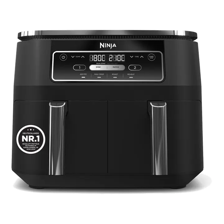 Ninja Foodi Dual Zone Airfryer HeiĂźluftfritteuse, 4-in-1, Schwarz AF200EU