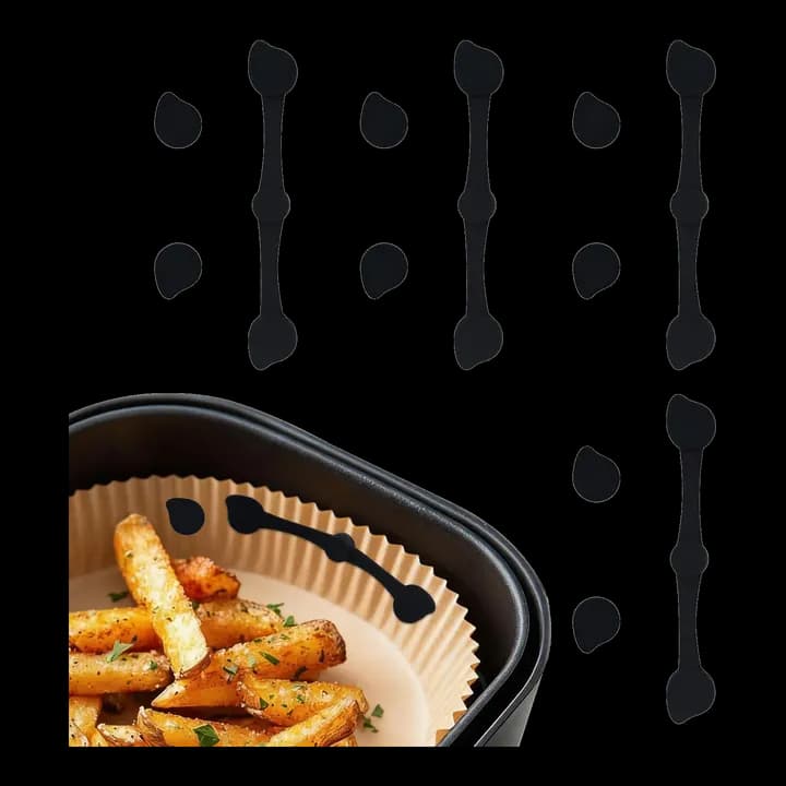 12 Stück Silikon Magnete für Airfryer -BPA-frei Magnete Airfryer Heißluftfritteuse Zubehör für Backpapier Zubehör für Ninja Cosori Philips Verhindert Verrutschen und Verbrennen